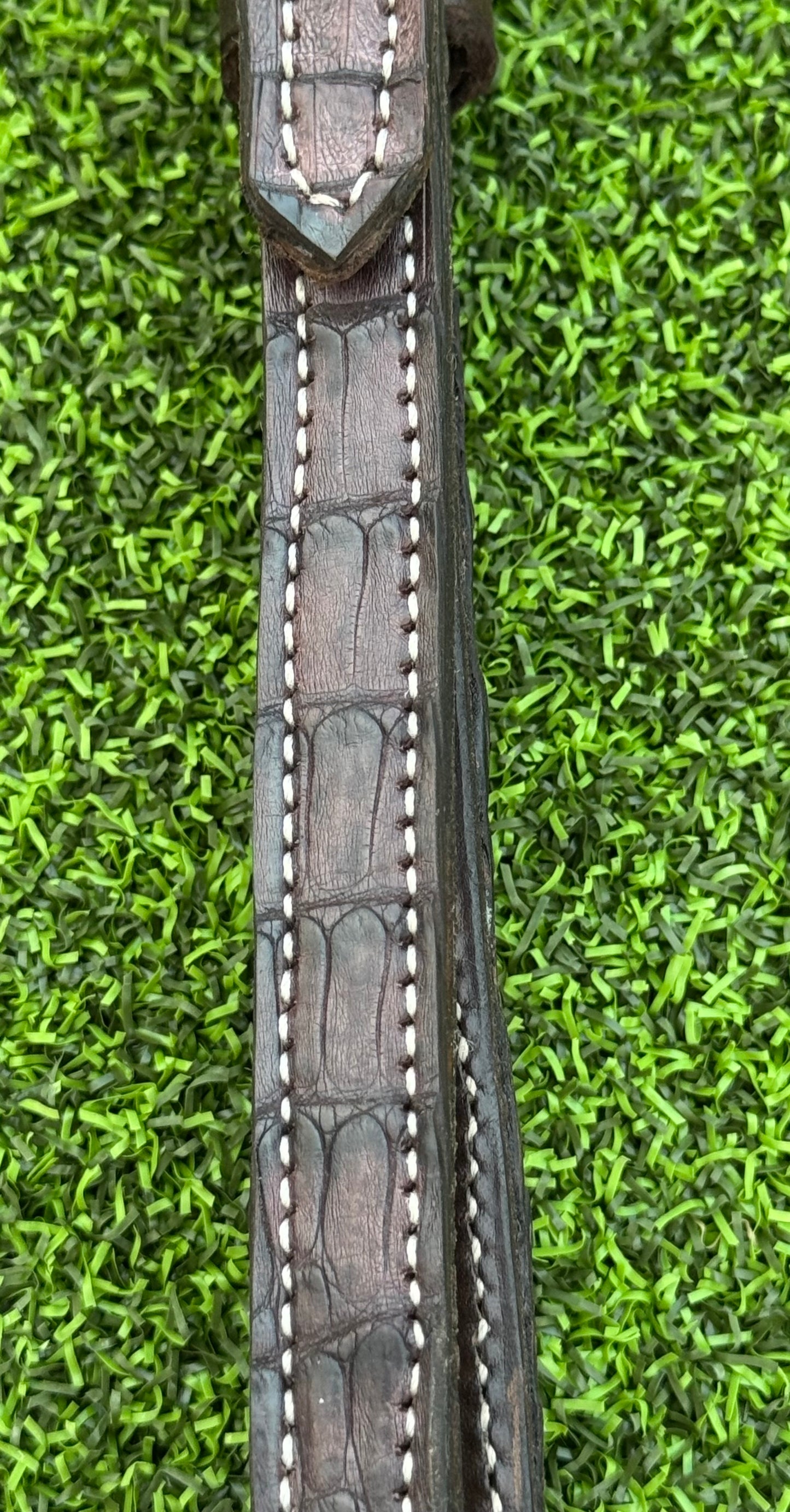 Fairytail Leather Chocolate Caiman Headstall