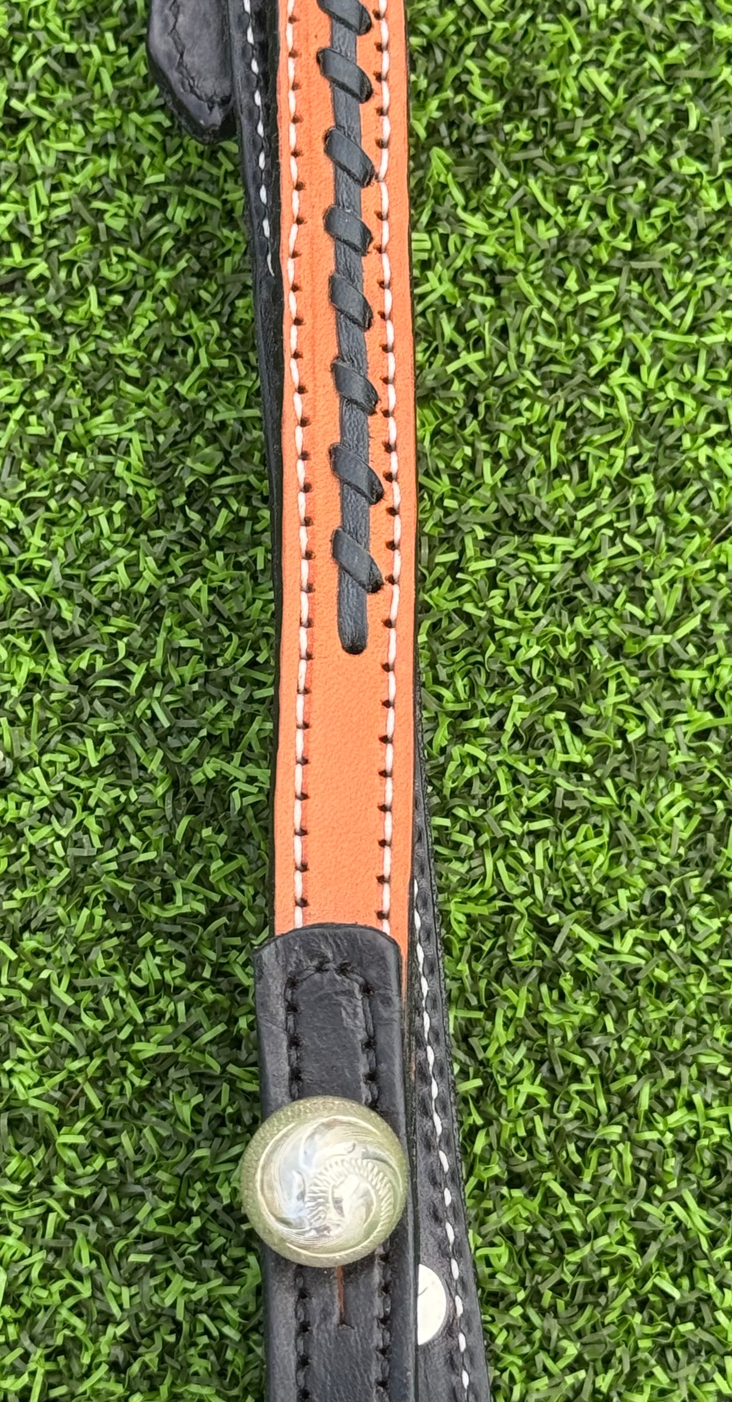 Fairytail Leather Co Natural and Black Two-Tone Headstall
