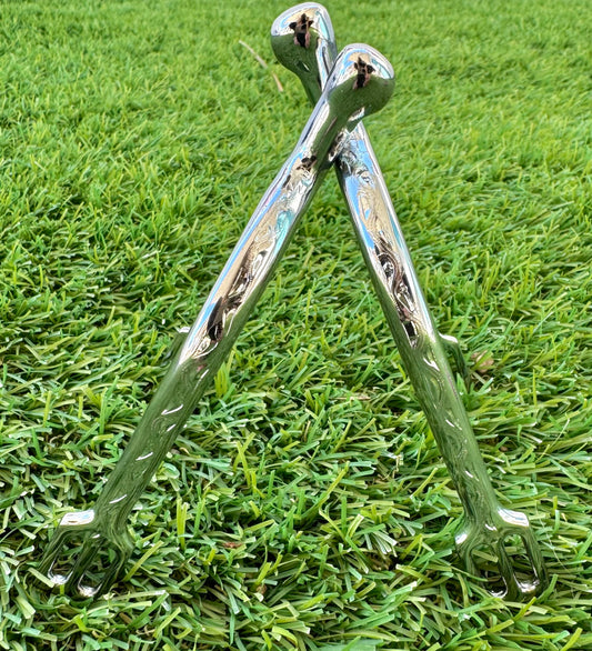 Ladies 1" Engraved Silver Humane English Spurs