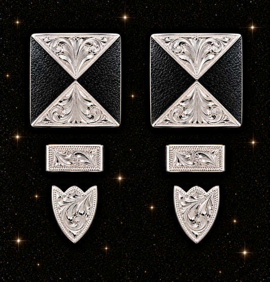German Silver with Black Buckles, 5/8”