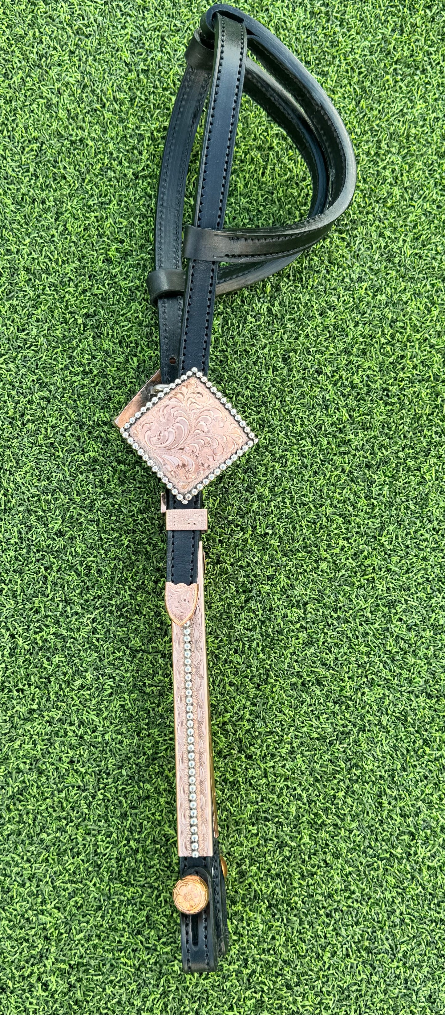 Fairytail Leather Black/Copper Headstall