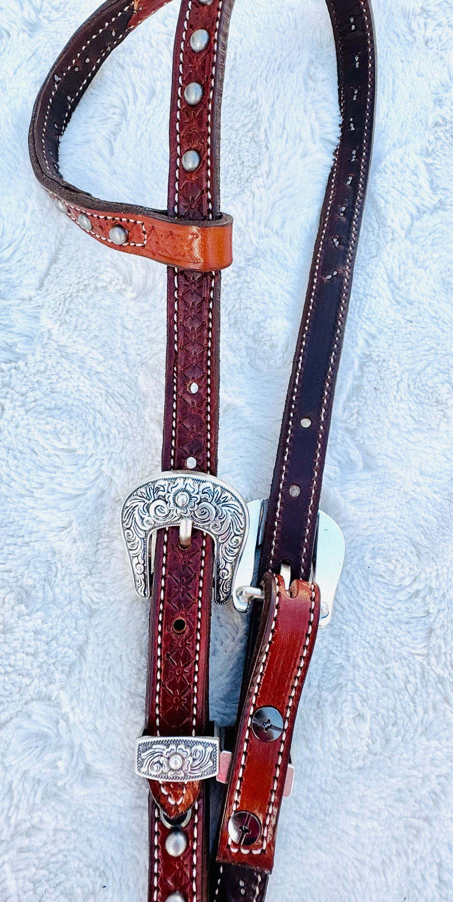 Fairytail Leather Co Russet Ranch Headstall with Spots