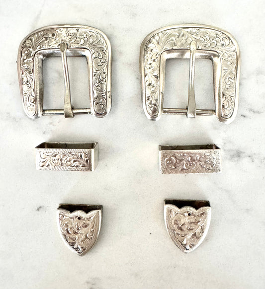 Silver Overlay Buckles, 7/8”