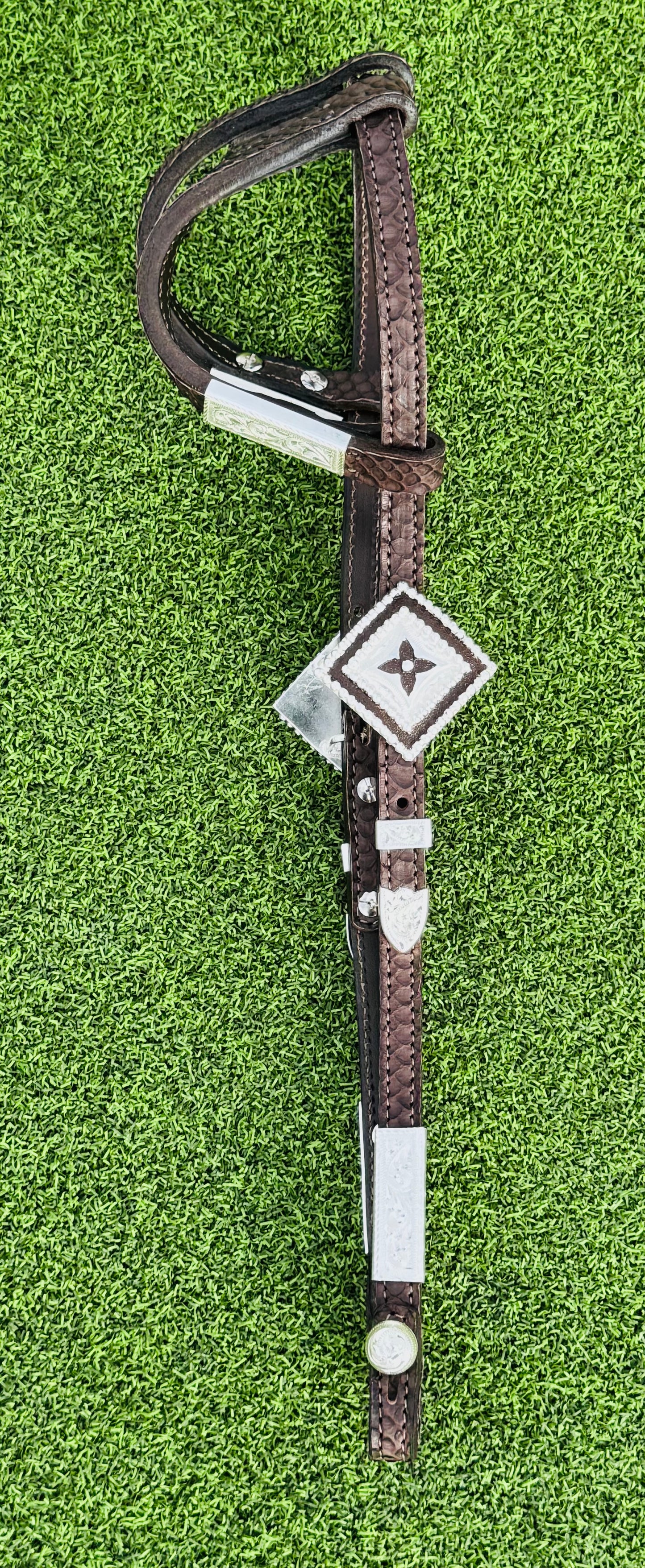 Fairytail Leather Co Brown Python Headstall