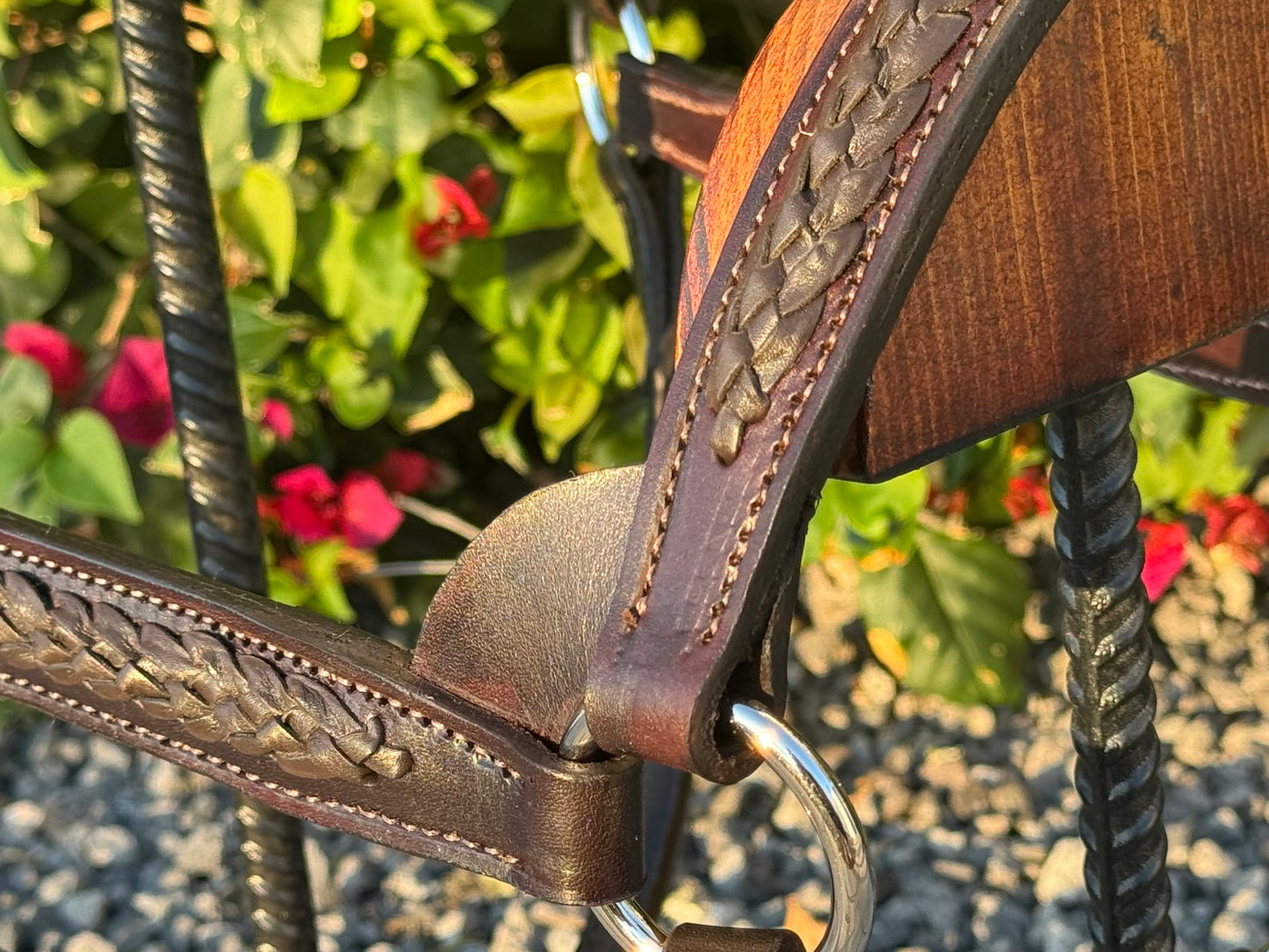 Fairytail Leather Havana Braided English Show Halter - SPECIAL ORDER, ALLOW 4 WEEKS