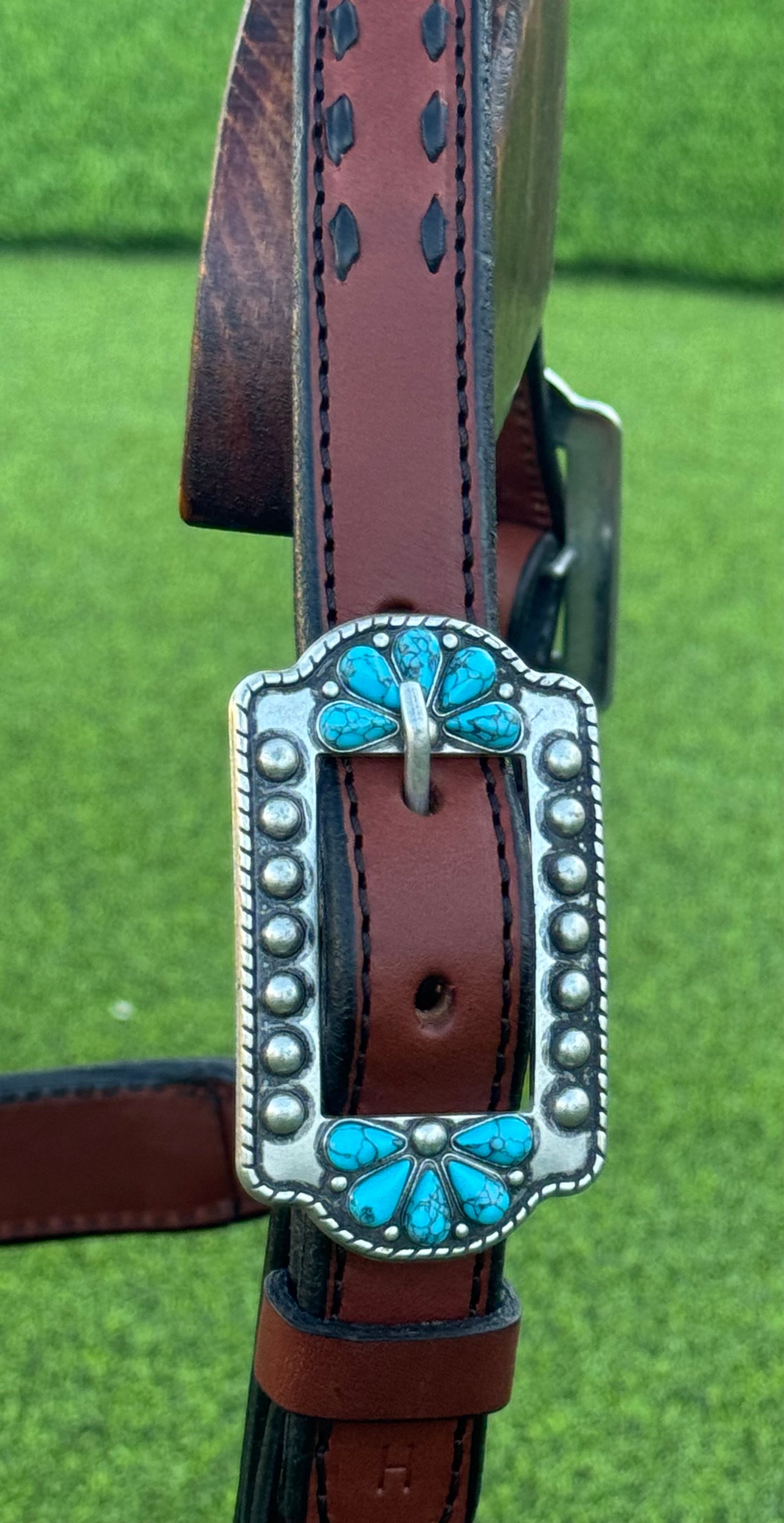 Chestnut Buckstitch Ranch Halter