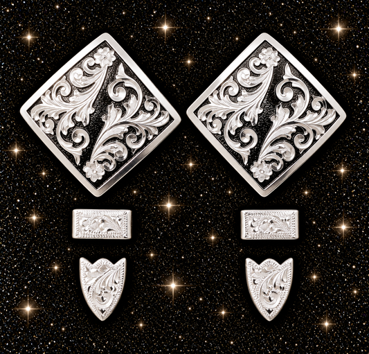German Silver with Black Buckles, 5/8”