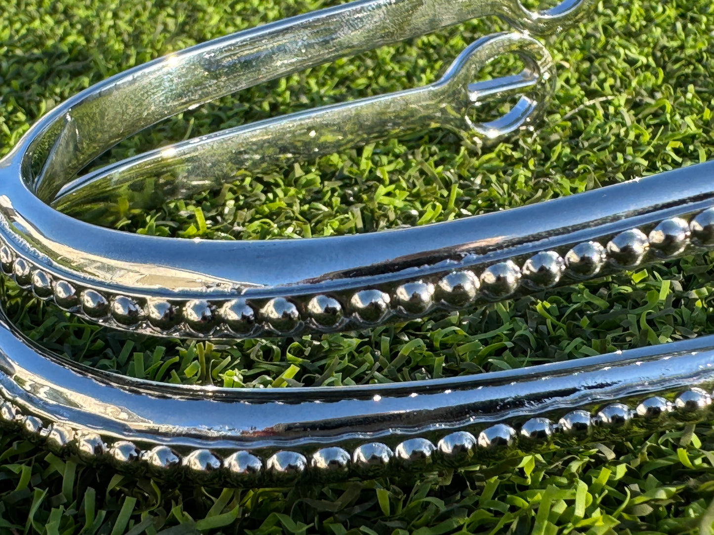 Ladies 1" Silver Dots Canted English Spurs