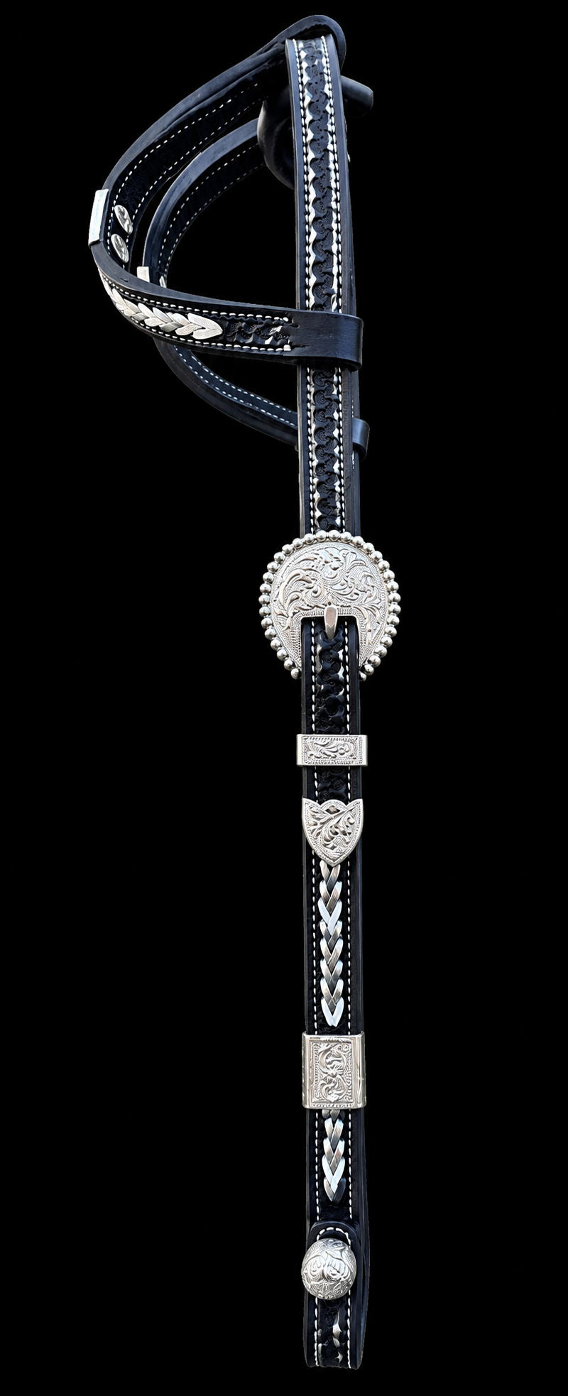 Fairytail Leather Co Black Kangaroo Lace Headstall