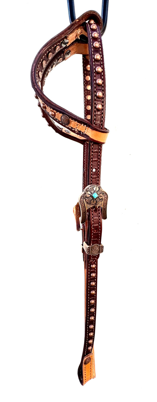 Fairytail Leather Co Mahogany Two-Tone Ranch Headstall