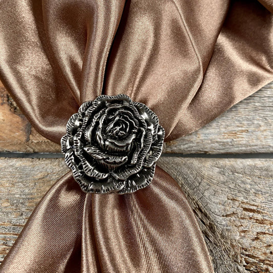 Wild Rag Slide, Antique Silver Flower