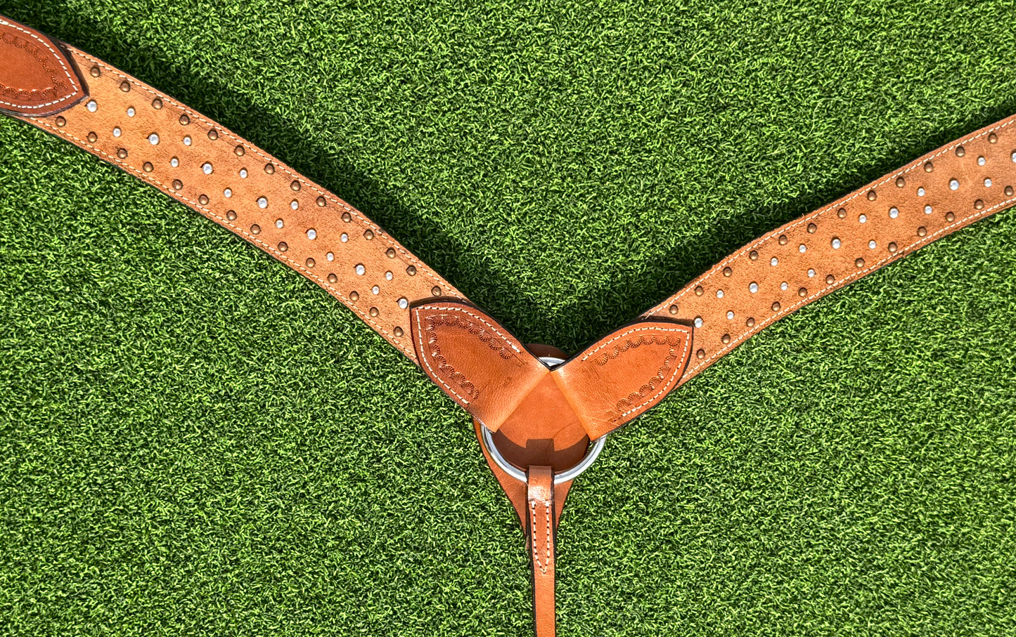 Rough-Out Ranchy Breastcollar Silver / Copper Dots