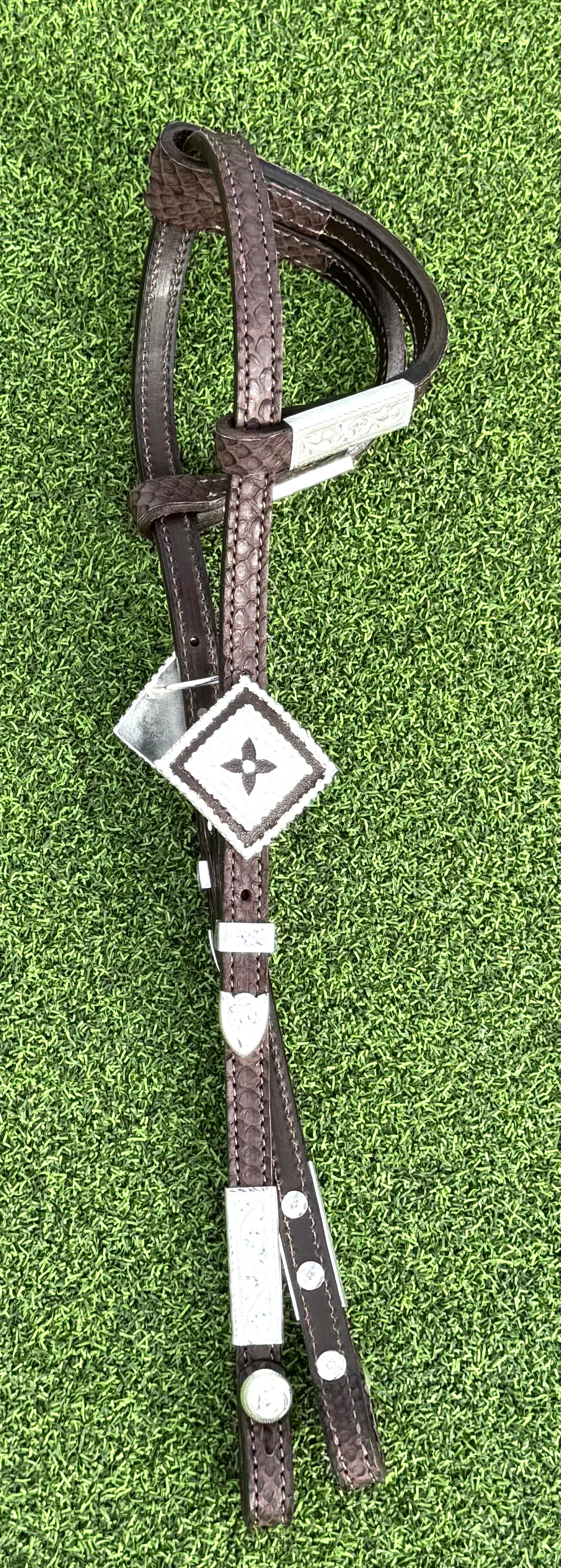 Fairytail Leather Co Brown Python Headstall