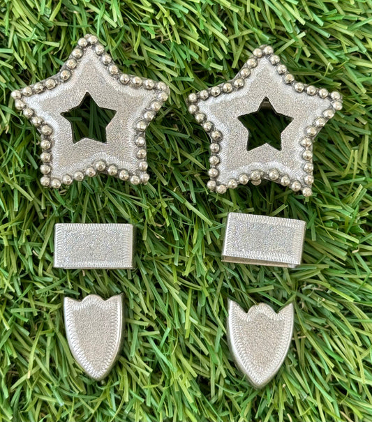 Silver Overlay Star Buckles, 5/8”