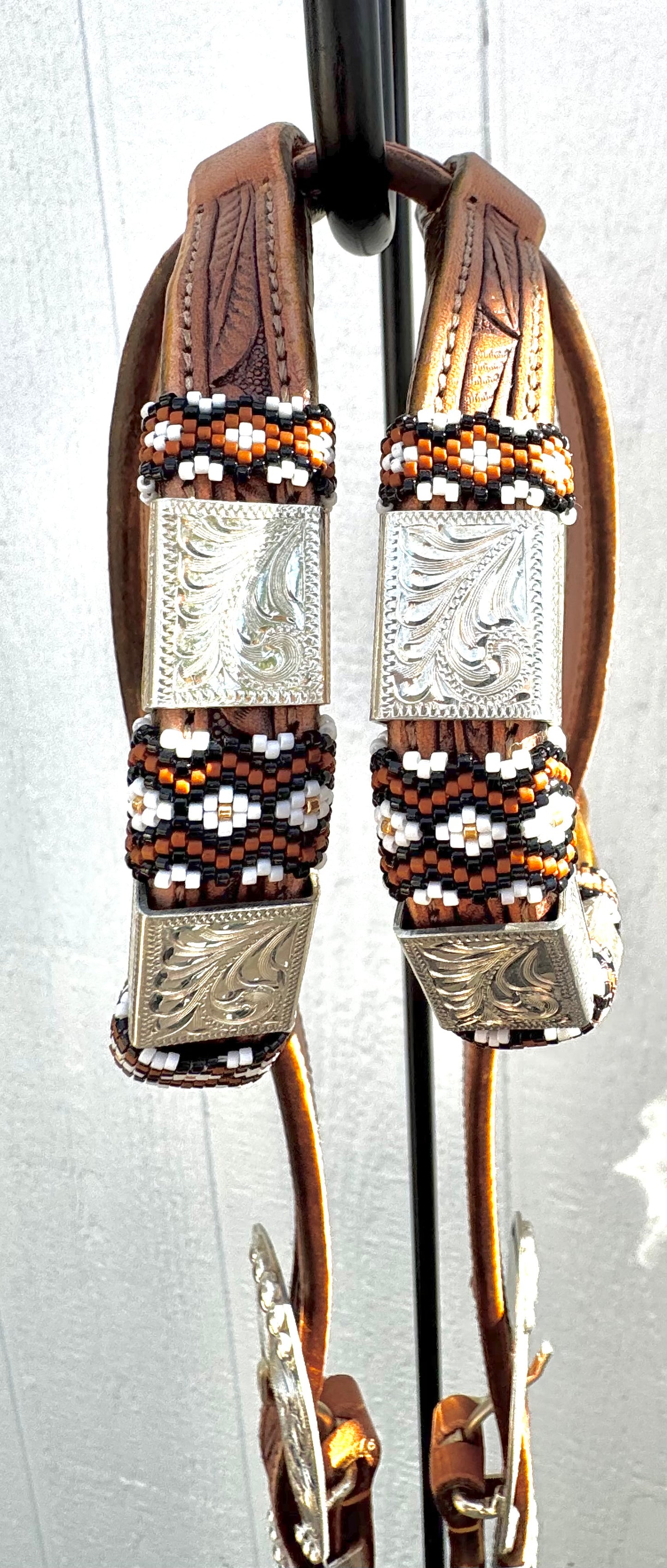 Tan Beaded Headstall