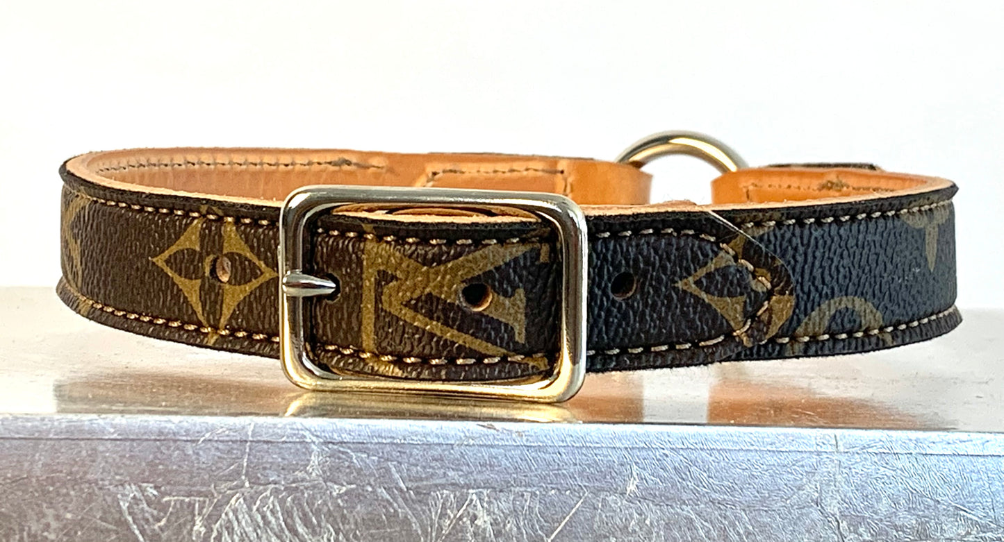 Fairytail Leather Co Brown and Tan Designer Dog Collar