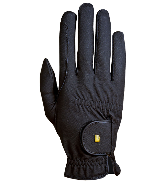 Adult Black Roeckl Grip Riding Gloves, Unisex