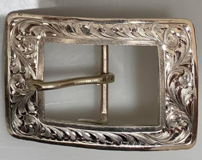 Sterling Overlay Square Buckle plus Tip