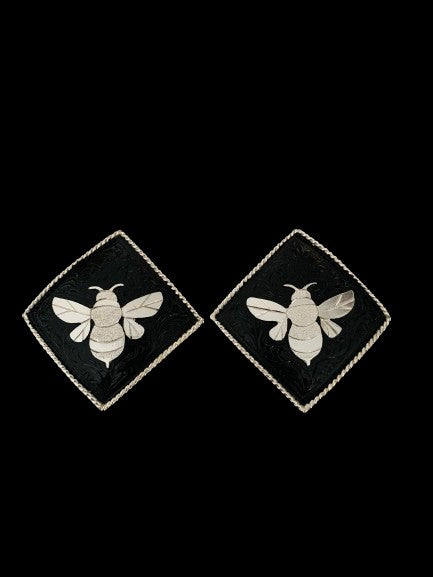 German Silver Bee Buckles