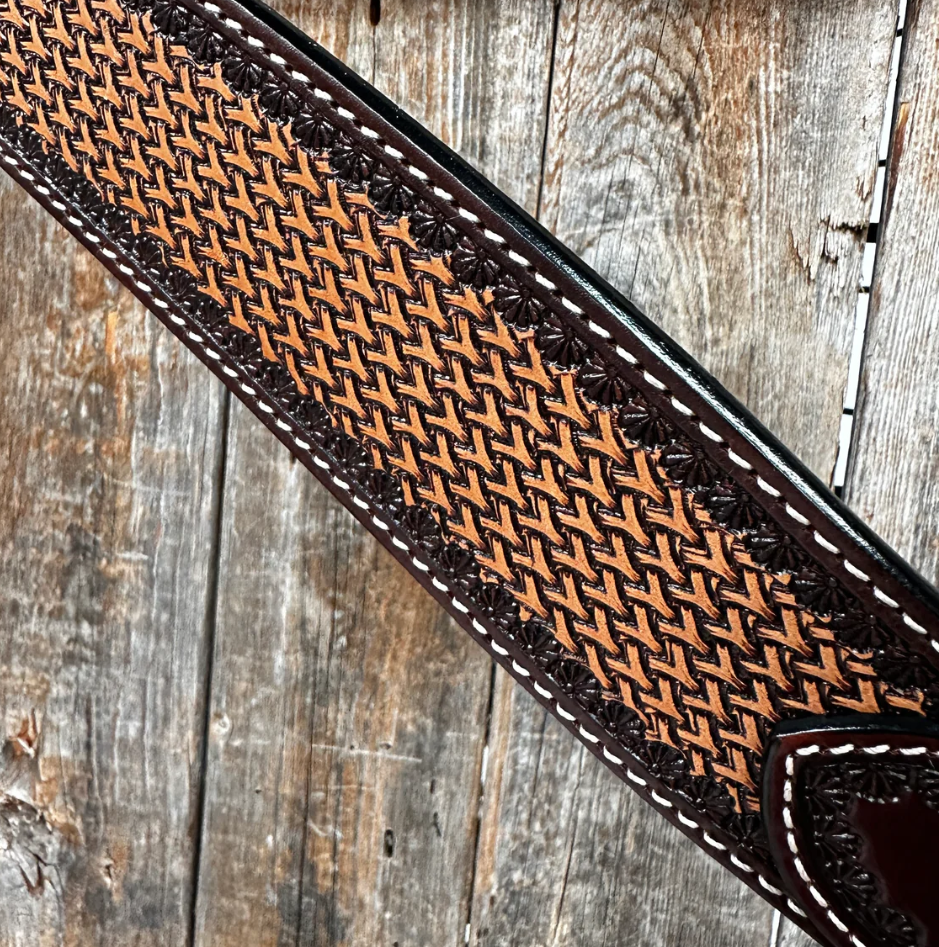 Two Tone Breastcollar with Foxtail Tooling