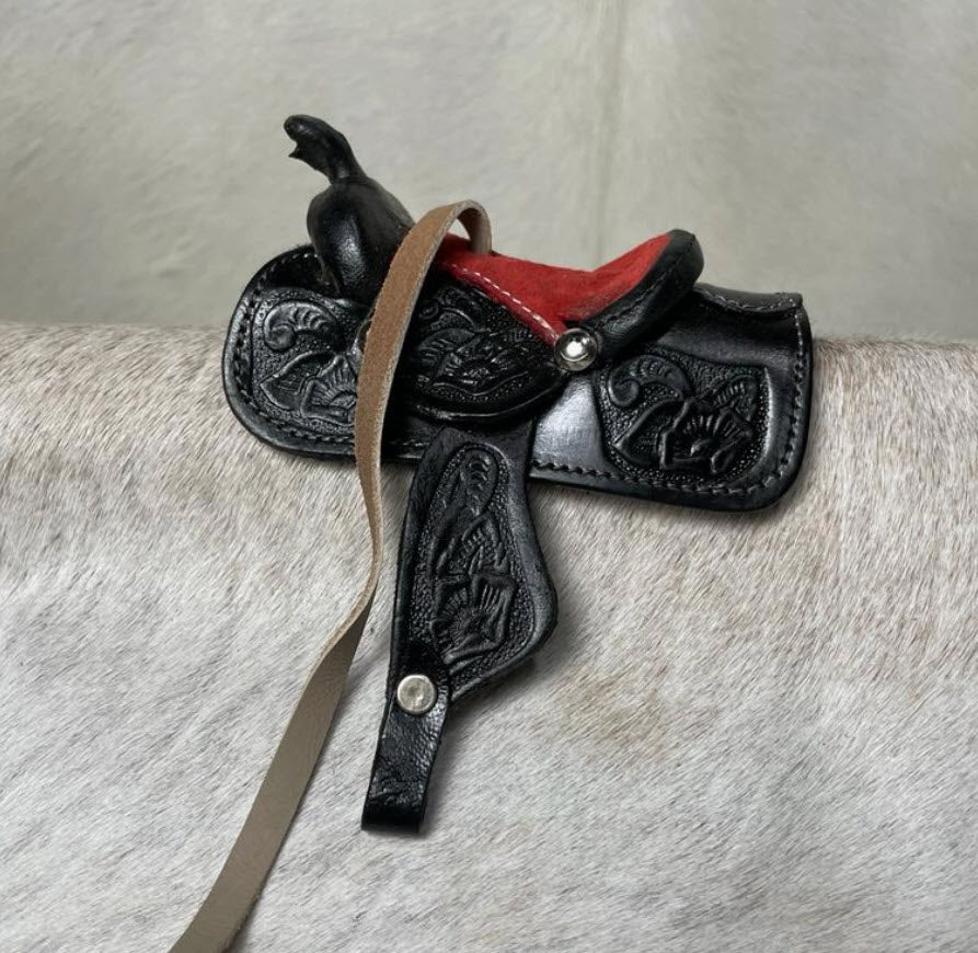 Miniature Tooled Western Saddle