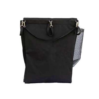 Black Stall Bag With Tan Trim