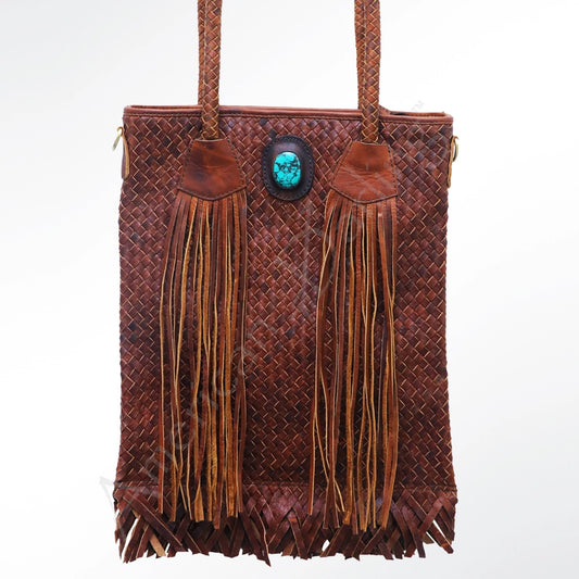 Basketweave Leather Bag