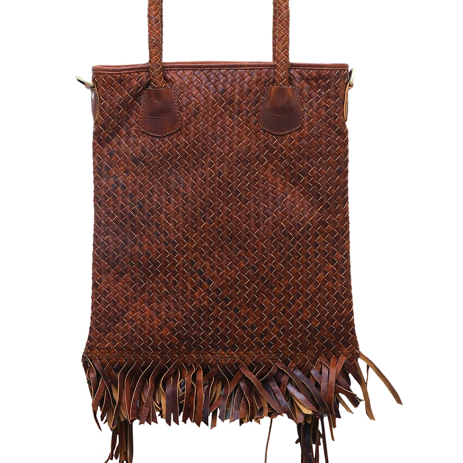 Basketweave Leather Bag