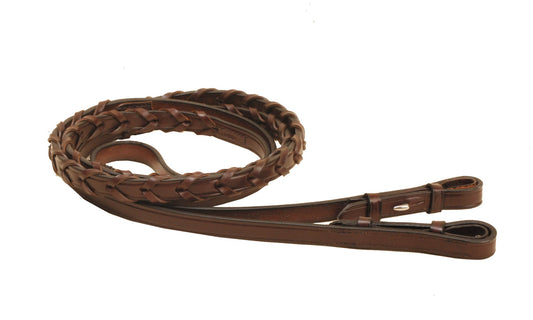 Tory Leather Havana English Laced Reins 72"