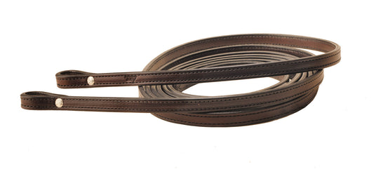 Tory Bridle Leather Split Reins Dark Oil with Chicago Screw Bit Ends 7'