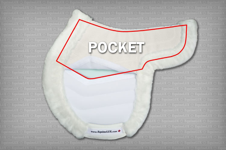 EquineLux Easy-Adjustable Hunter Saddle Pad with Pockets (Fleece)
