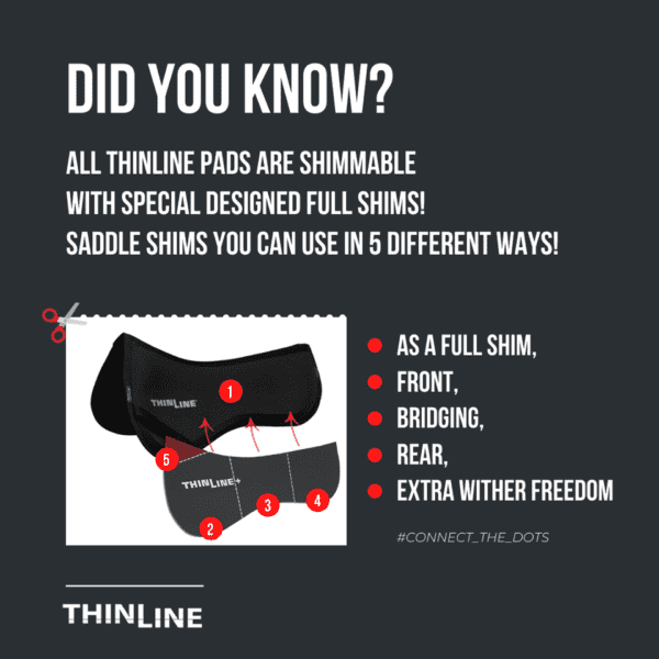 Thinline Saddle Fitting Shims for Trifecta Half Pad w/Sheepskin Rolls