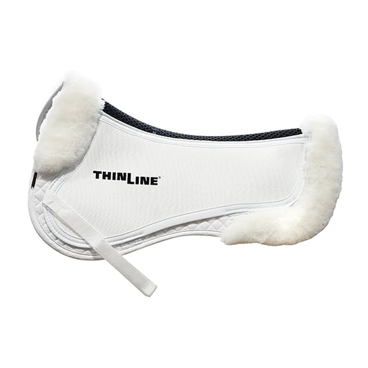 Thinline Trifecta Half Pad with Sheepskin Rolls, White