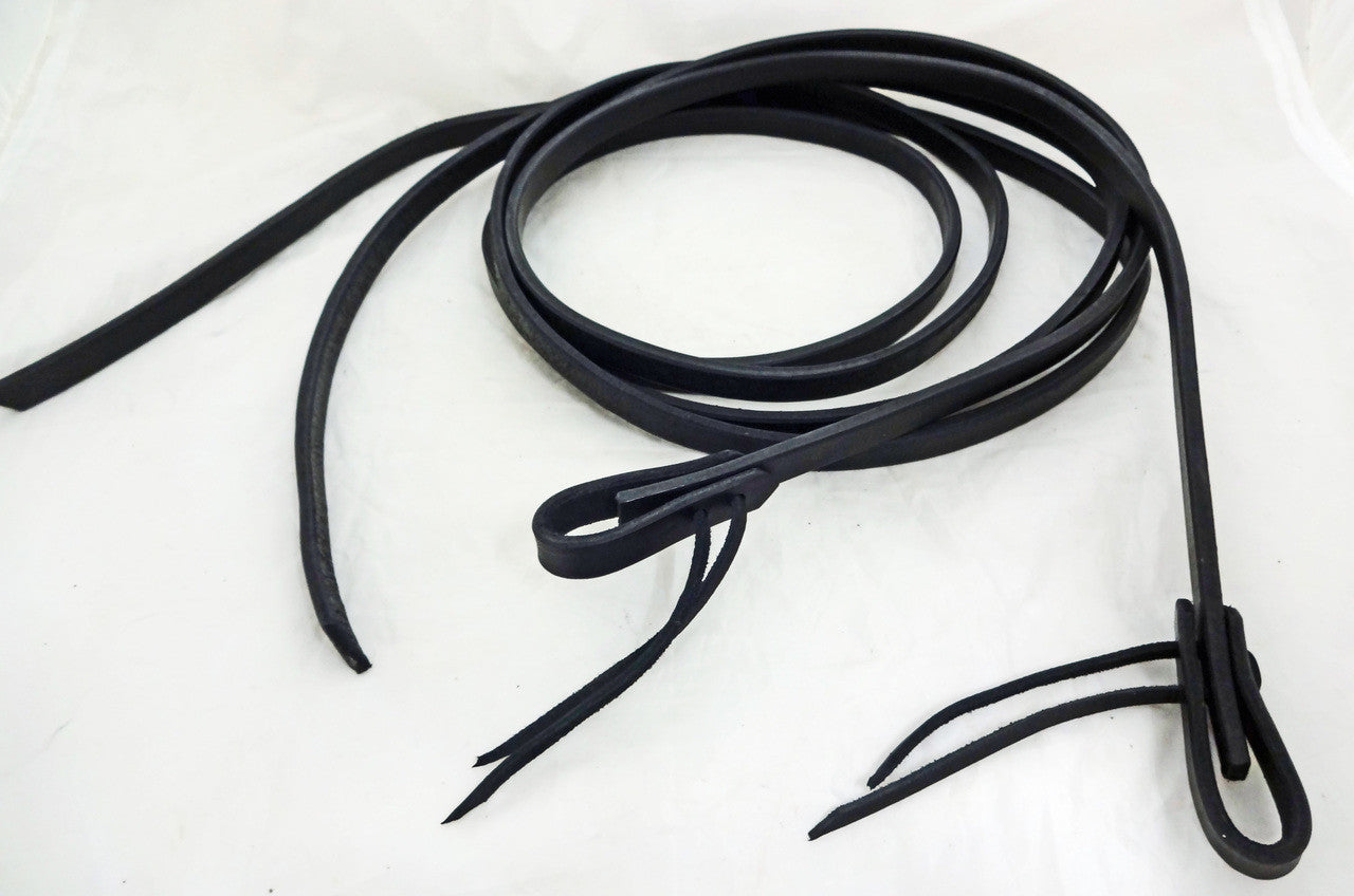 Black Heavy Herman Oak Harness Leather Split Reins