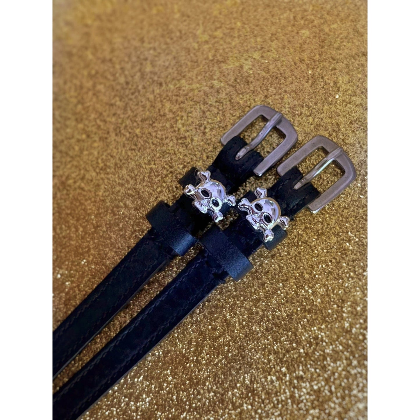 ManeJane Skull & Crossbones English Spur Straps